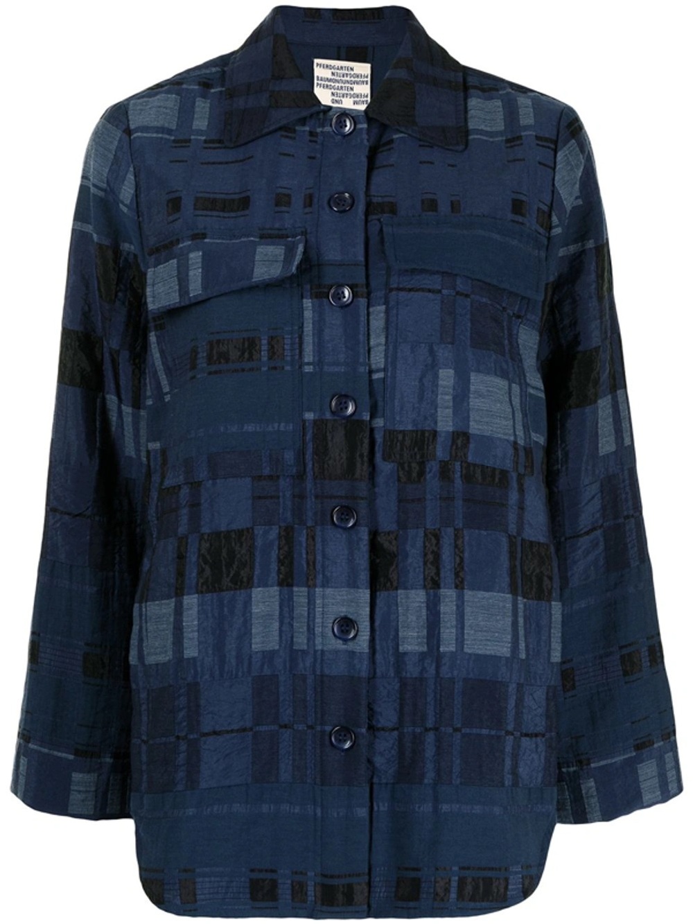 Baum Und Pferdgarten Buyu Patchwork Shirt Jacket In Night Sky Size 34